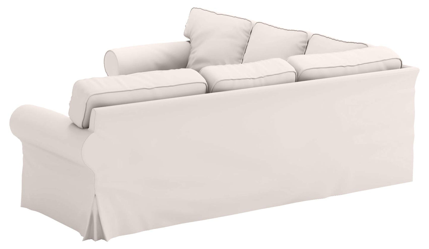 Poly Flax Ektorp Sectional Sofa Cover Compatible with IKEA 2+2 Slipcover
