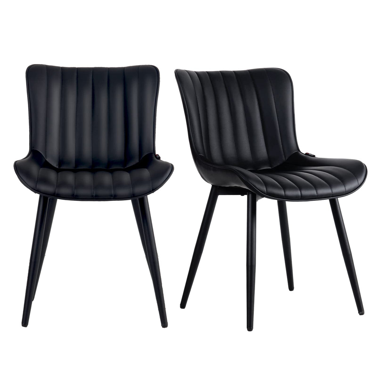 YOUNUOKE Dining Chairs Set of 2 Mid-Century Modern Kitchen Chair Black