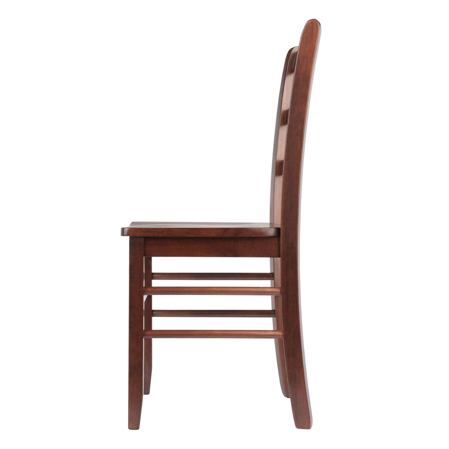 Winsome Groveland 3-Pc Dining Table with 2 Ladder Back Chairs, Walnut