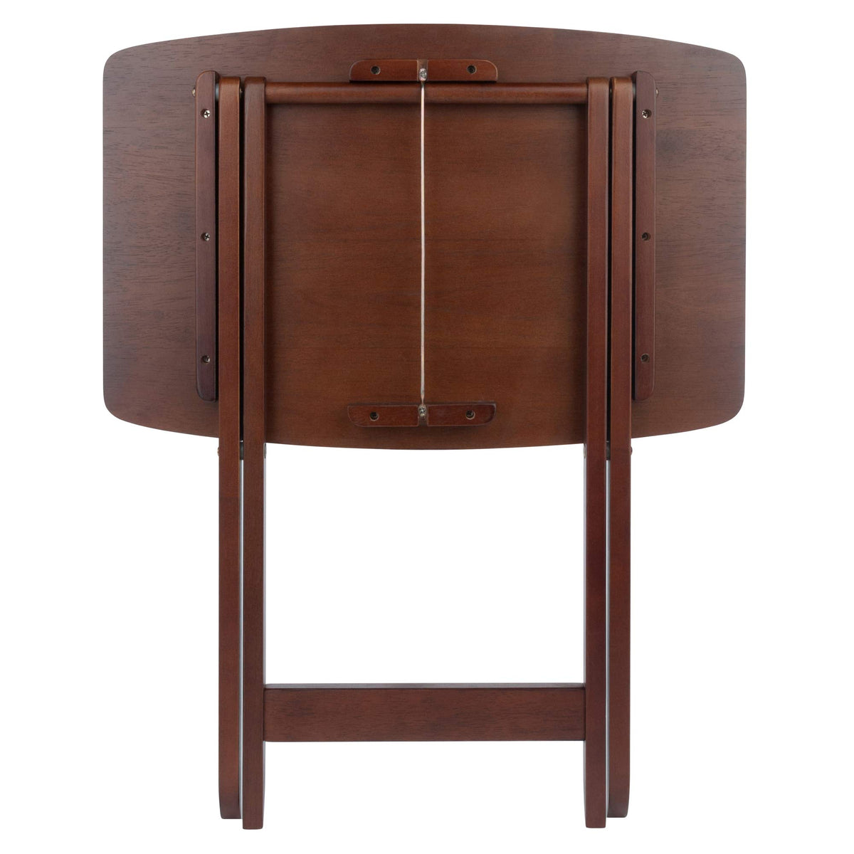 Winsome Darryl Set of 4 Oversized Foldable Tables, Walnut, 26"