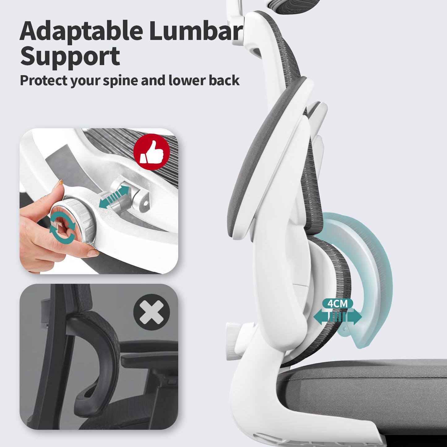TRALT Office Chair Ergonomic Desk Chair - Gaming Chair with Lumbar Support