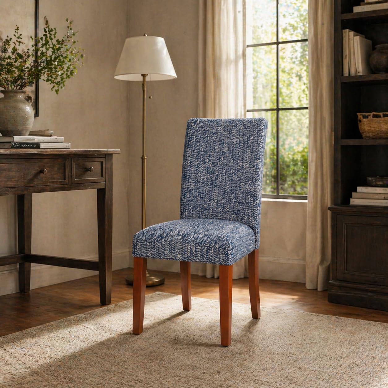 HomePop Parsons Dining Chair,Pack of 2, Navy
