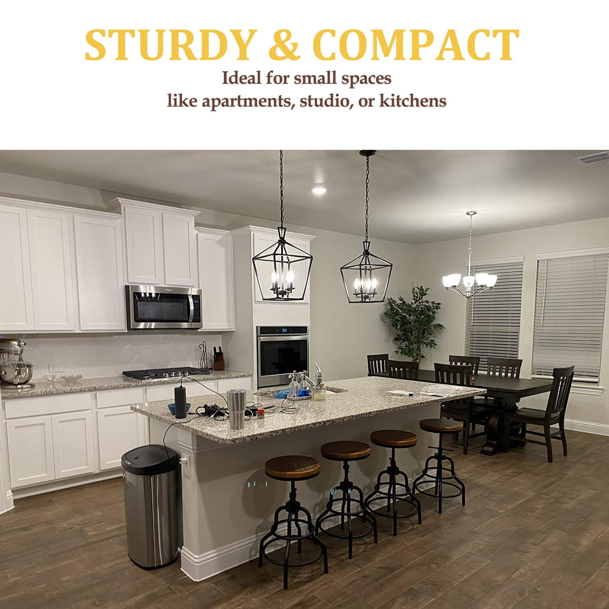 LOKKHAN Vintage Industrial Bar Stool-Rustic Swivel Barstools-Round Wood Metal Base-Kitchen Counter Height Adjustable Pipe Stool-Cast Steel Chairs 20-27 Inch (Set of 2)