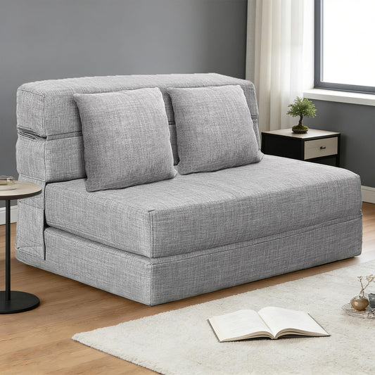 Folding Sofa Bed, Convertible Sleeper Chair with 2 Pillow, Futon Couch