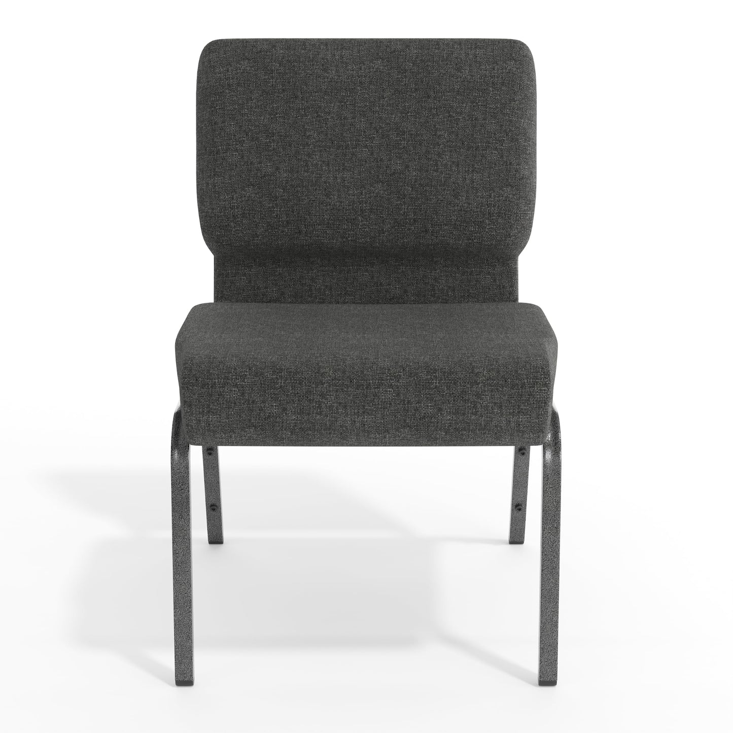 Flash Furniture 4 Pack HERCULES Series 21''W Church Chair in Dark Gray Fabric - Silver Vein Frame