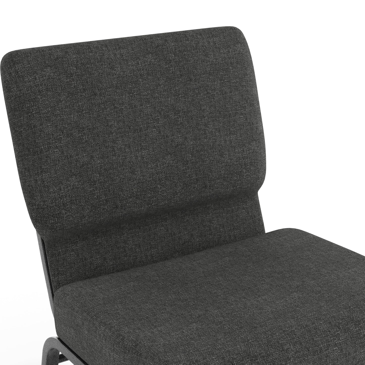 Flash Furniture 4 Pack HERCULES Series 21''W Church Chair in Dark Gray Fabric - Silver Vein Frame